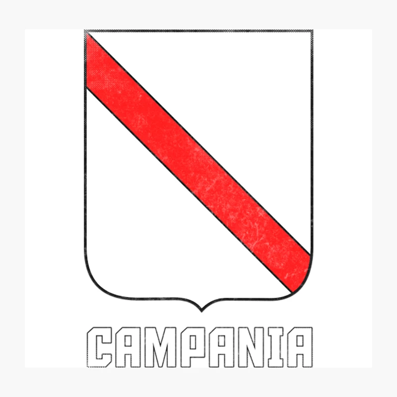 Campania  Italia Region Coat of Arms  Vintage Style Throw Pillow