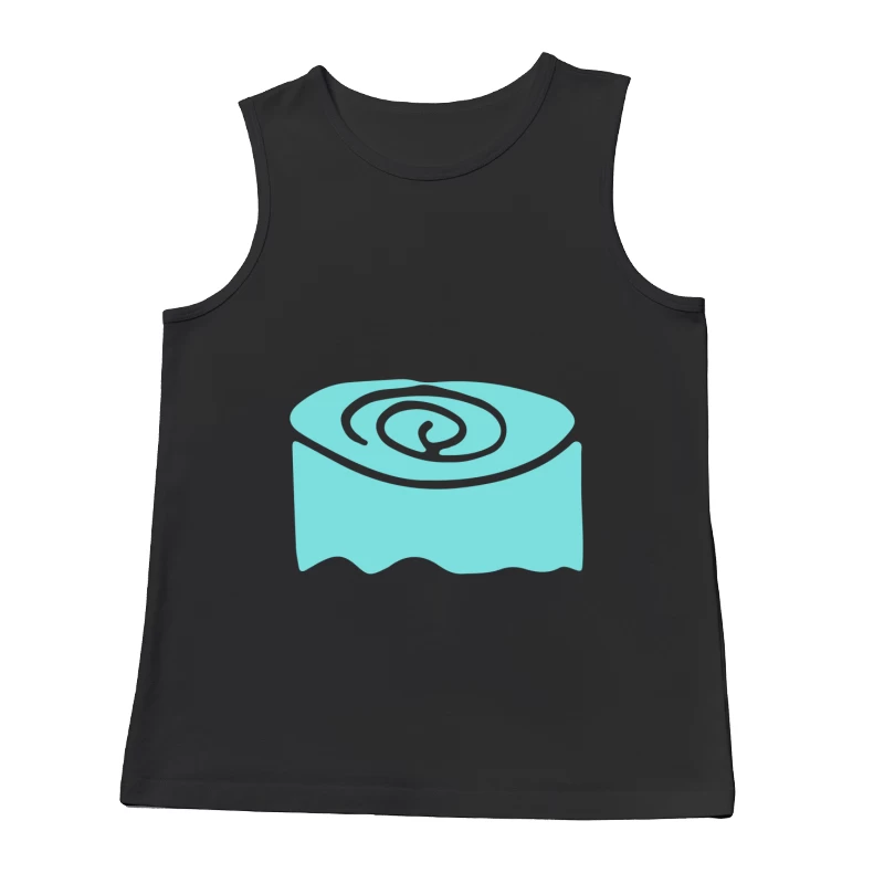 Illustration de rouleau en spirale bleu Homme Débardeur