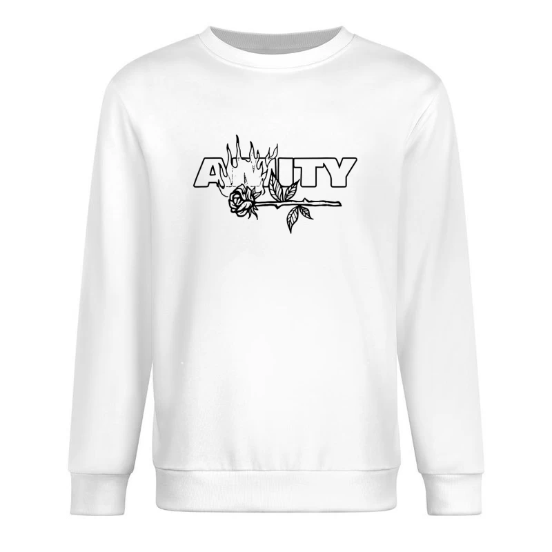 The Amity Affliction Fire Rose Male Pullover Sweatshirt