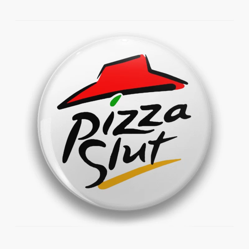 Pizza Hut Classic Red Roof Restaurant Logo Pin