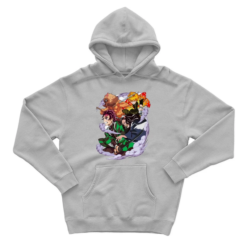 Kämpfende Charaktere mit Schwertern Herren Pullover Hoodie