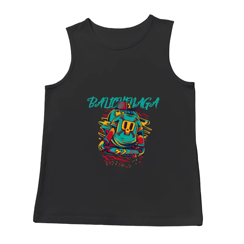 Futuristisches Skelett mit Rucksack Herren Tanktops