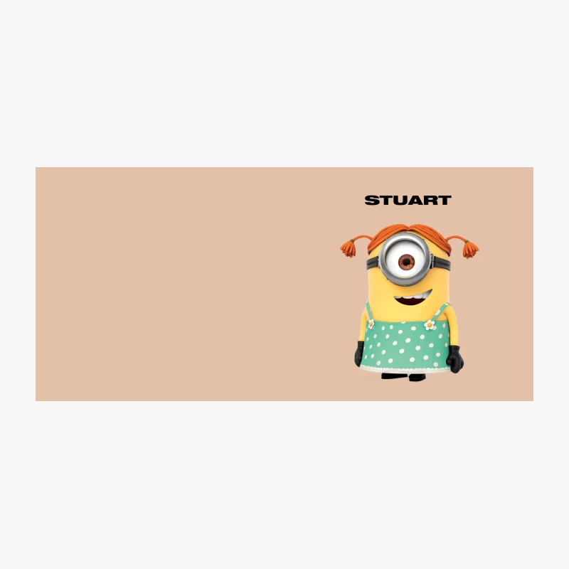 Stuart the Minion: Animated Character in Polka Dot Dress Coffee Mug