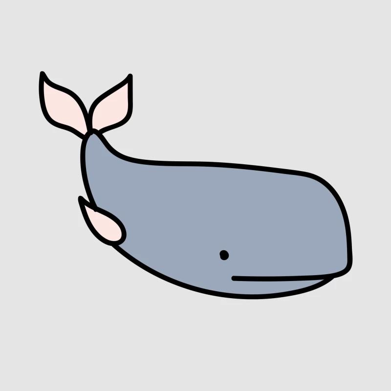 Dessin de baleine minimaliste Homme Sweat à capuche