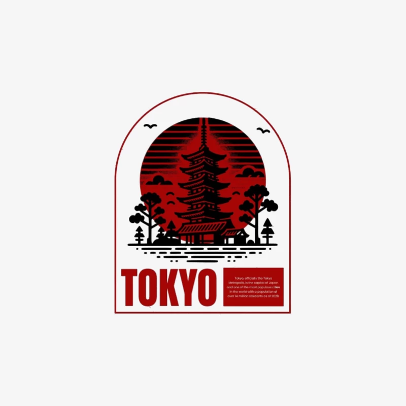 Tokyo-Pagode vor Sonnenuntergang Herren Langarm T-Shirt