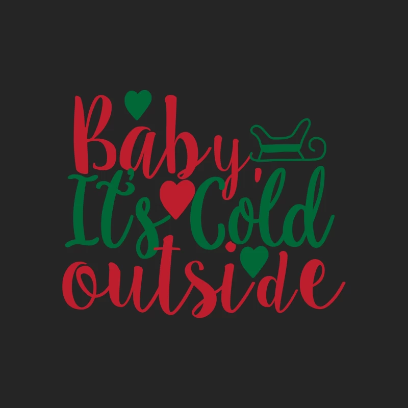 Design de Noël: Bébé, il fait froid dehors Homme Sweat-shirt à enfiler