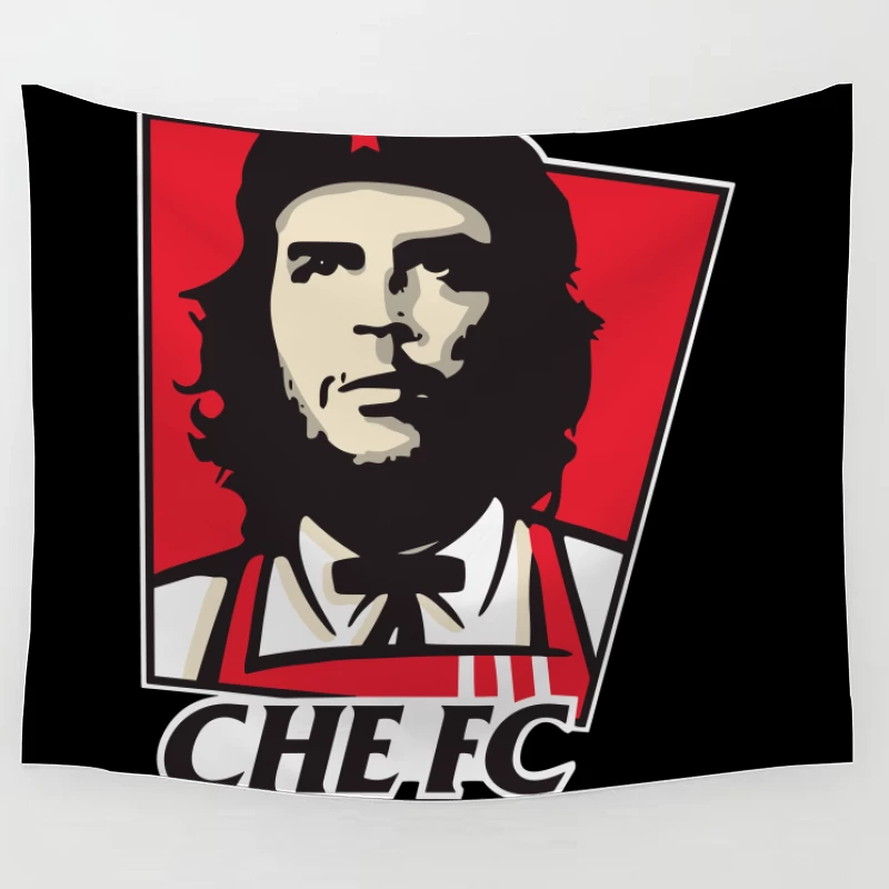 Che Guevara Inspired Sports Team Logo Tapestry