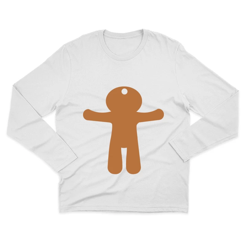 Silhouette de bonhomme en pain d'épice Homme Manches Longues T-Shirt