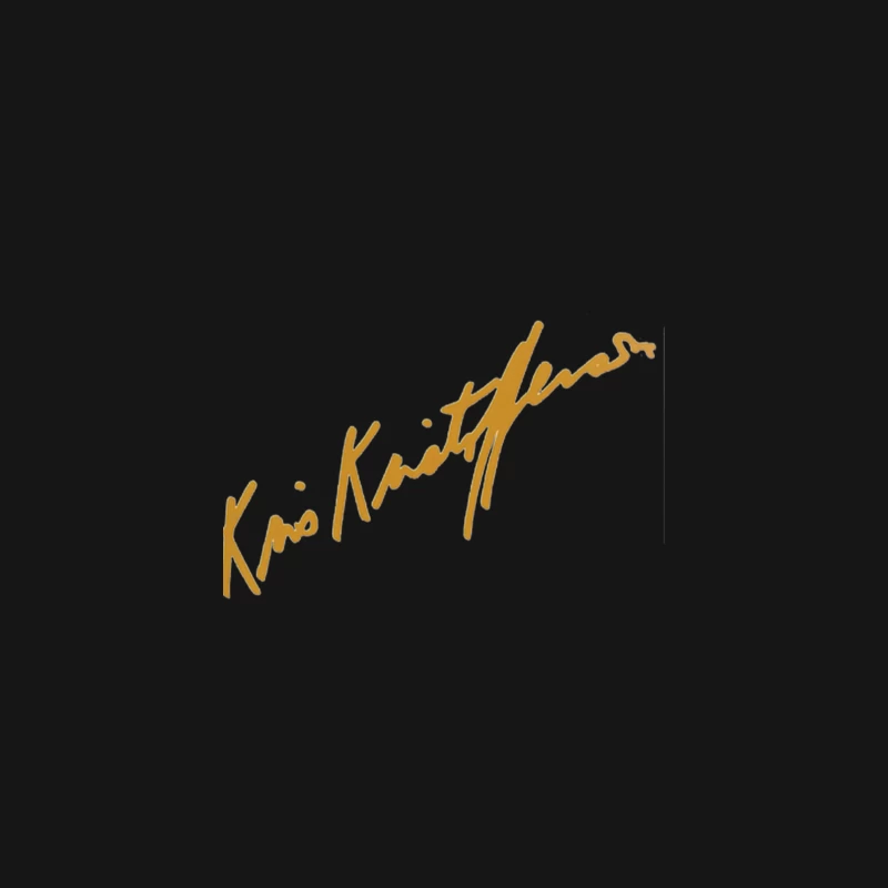 Gold Handwritten Signature Autograph Male Long Sleeve T-Shirt