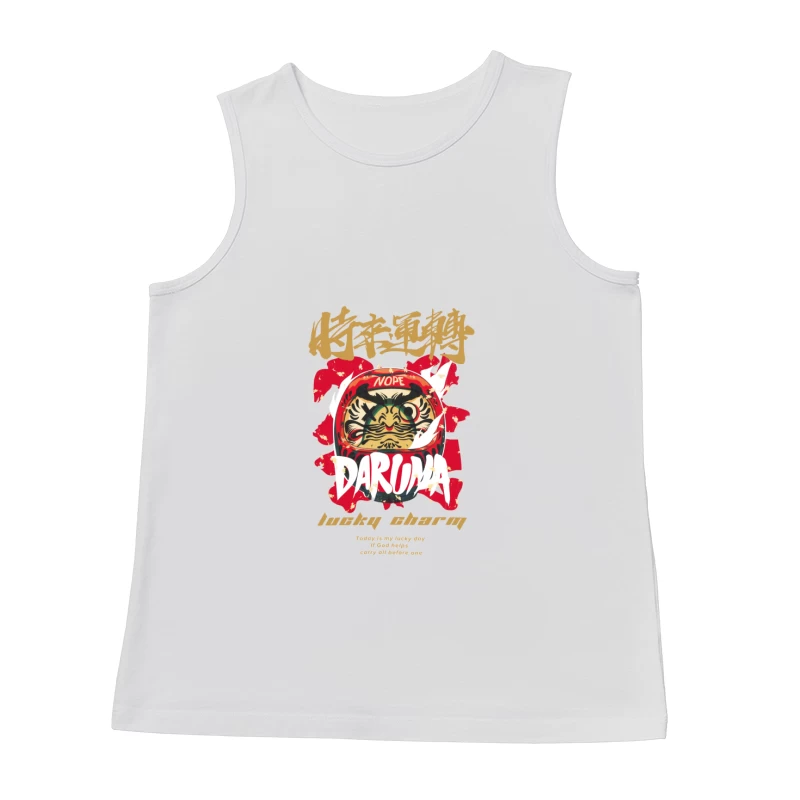Daruma Glücksbringer Design Herren Tanktops