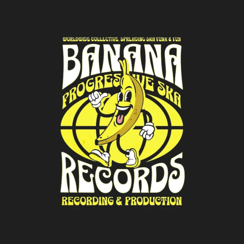 Fröhliche Banane Musiklogo Herren Tanktops