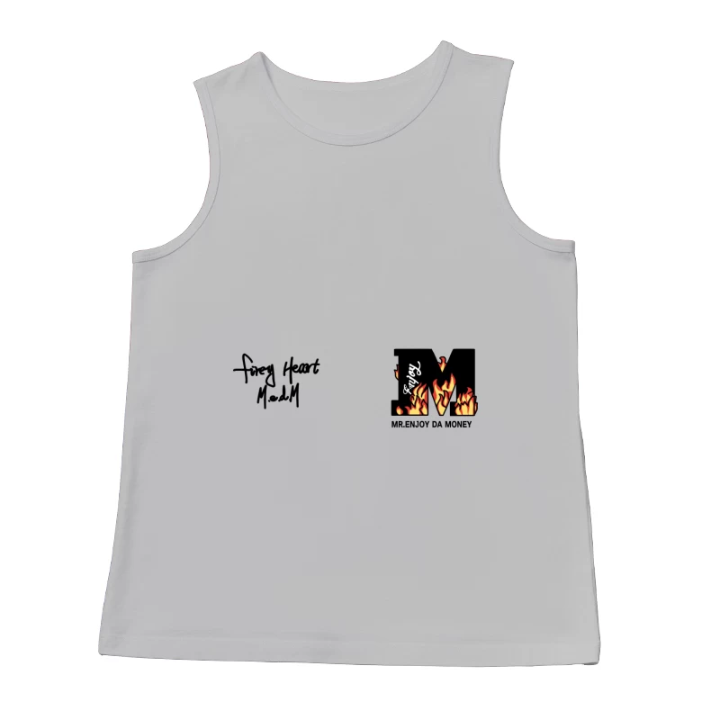 Kunstwerk mit Flammen Herren Tanktops