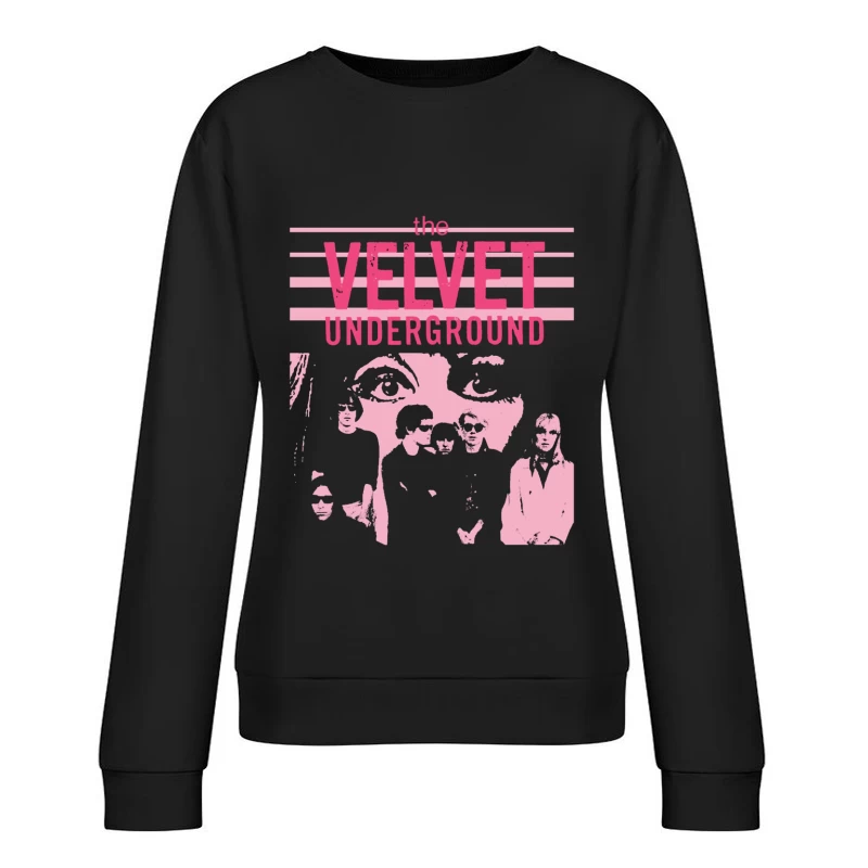 The Velvet Underground Vintage Pink Album Art Design Female Pullover Sweatshirt