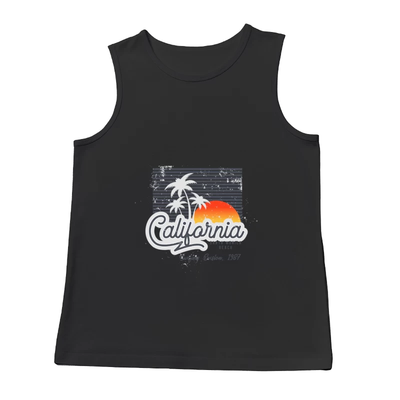 Kalifornien Sonnenuntergang Surf-Design Herren Tanktops