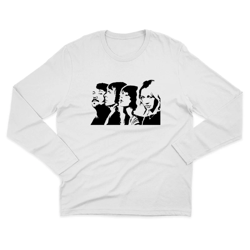 Abba Black White Male Long Sleeve T-Shirt