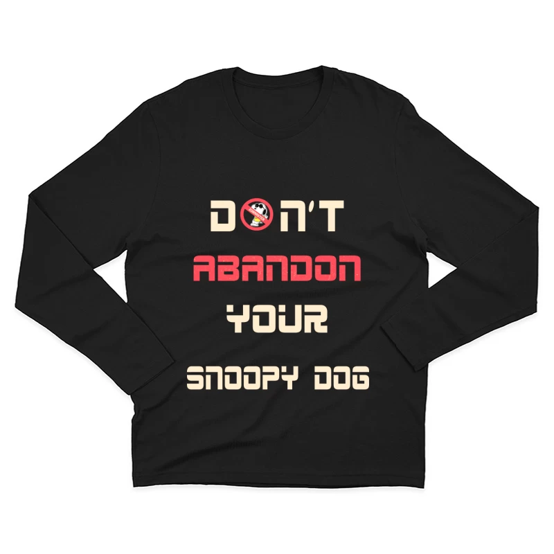 Snoopy Hund nicht verlassen Kampagne Herren Langarm T-Shirt