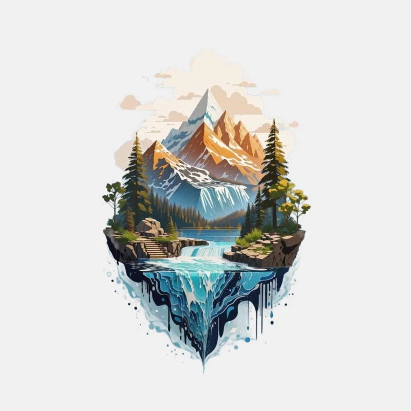 Majestic Mountain Landscape Male Tank Top
