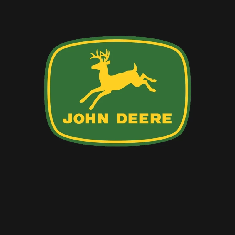 John Deere Classic Green and Yellow Logo with Leaping Deer Female Long Sleeve T-Shirt