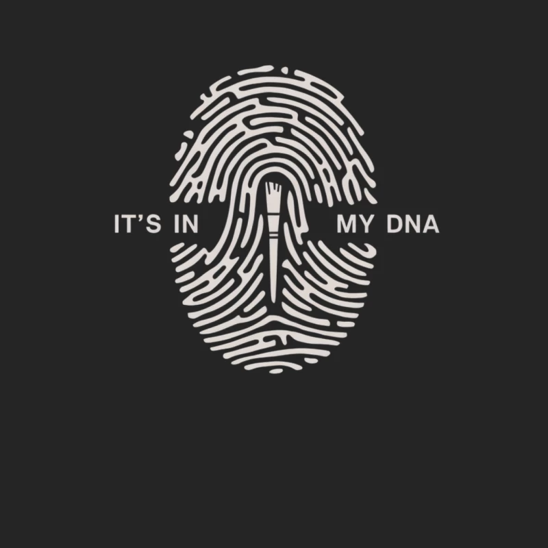 Minimalist Fingerprint DNA Design in Beige Male Pullover Sweatshirt