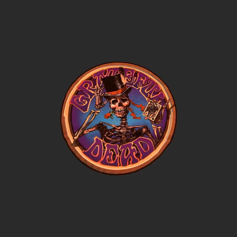 Grateful Dead Psychedelic Skeleton Logo Baseball Cap