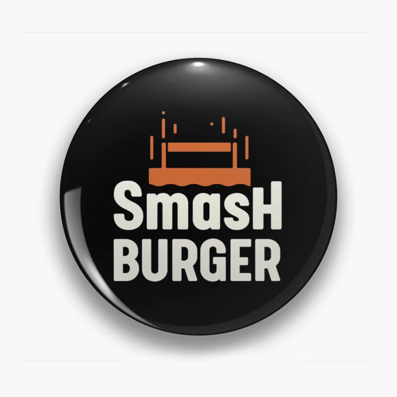 Smash Burger Minimalist Restaurant Logo Design Pin