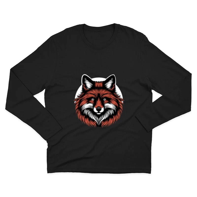 editable Dark Majestic Fox Male Long Sleeve T-Shirt