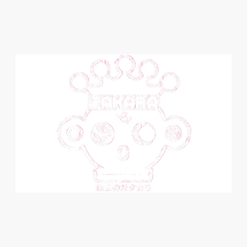 Faded Pink Crown Cartoon Sketch Logo Travel Mug