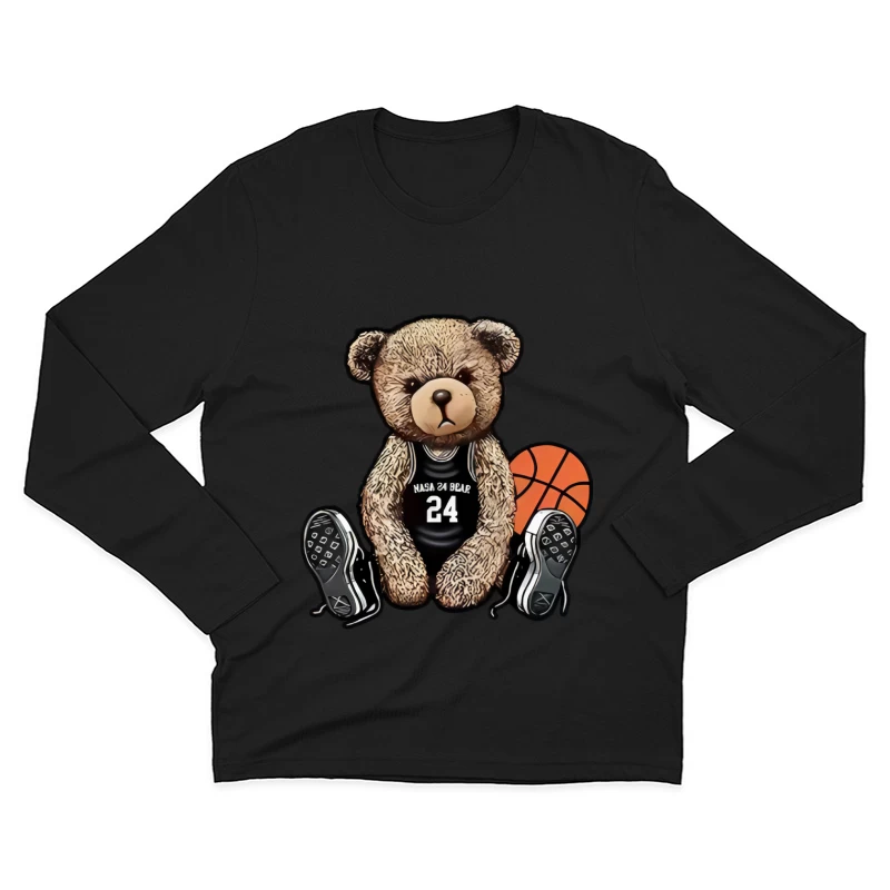 Basketball Teddy mit Trikot und Sneakers Herren Langarm T-Shirt