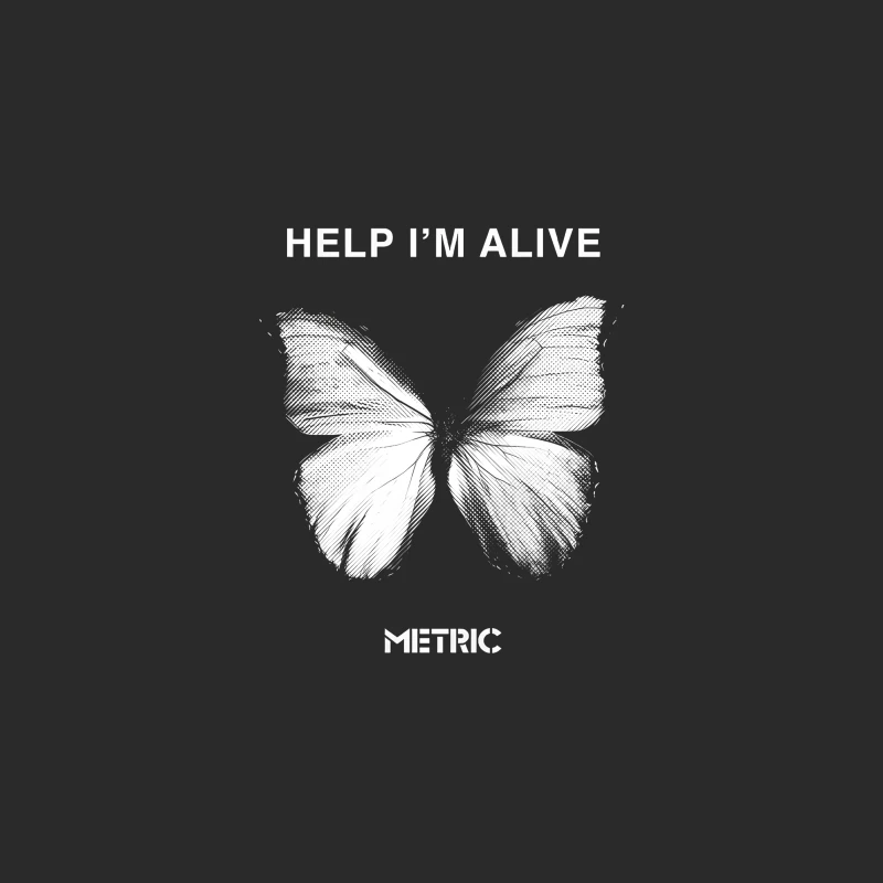 Metric Help I'm Alive Butterfly Baseball Cap