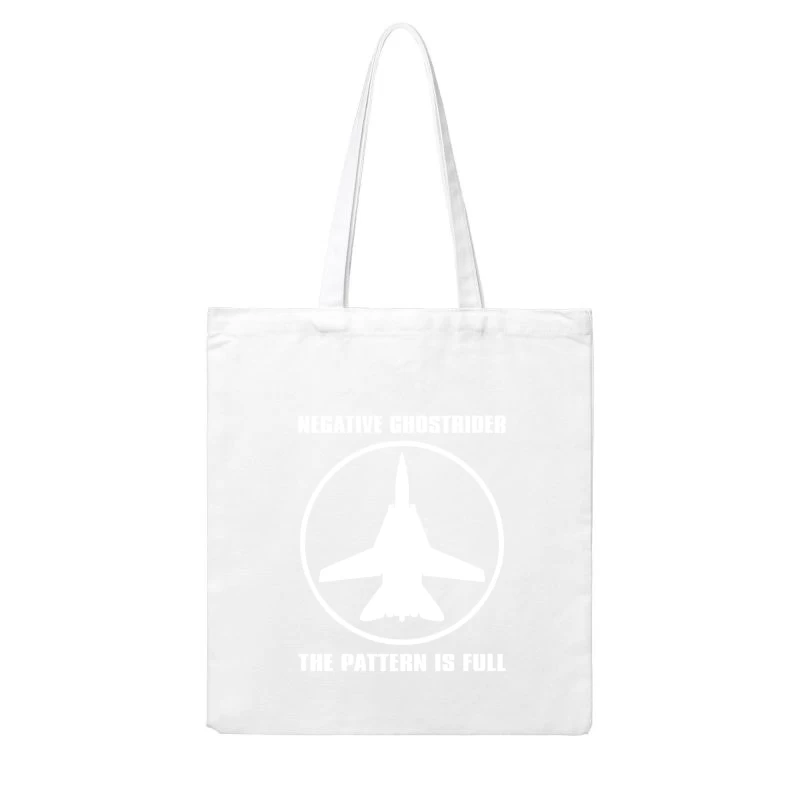 Negative Ghostrider The Pattern Is Full Cotton Tote Bag