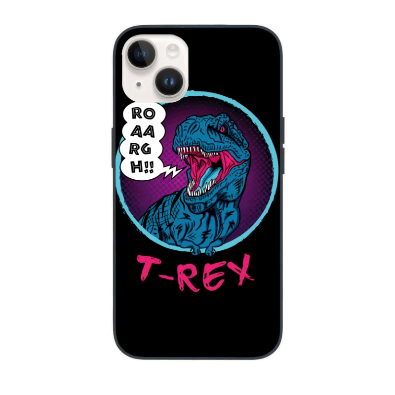 Neon T-Rex Power iPhone Case