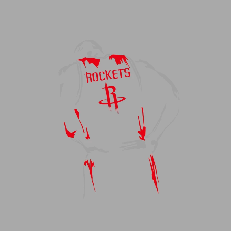 Basketballspieler im Rockets-Trikot Damen Pullover Hoodie