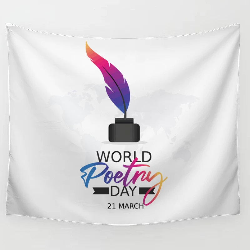 Vibrant World Poetry Day Illustration Tapestry