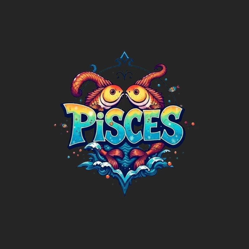 Pisces Zodiac Sign Illustration Male Pullover Sweatshirt