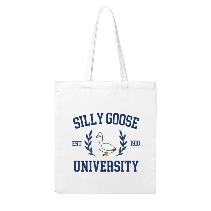 Silly Goose University Vintage-Style Logo Design Cotton Tote Bag