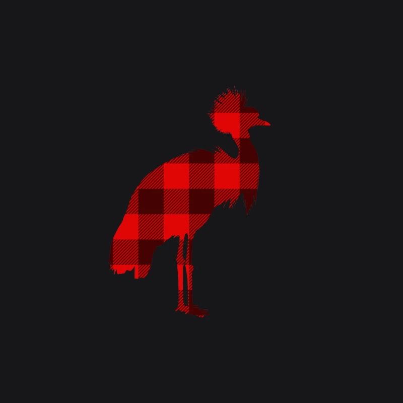 Silhouette d'oiseau à carreaux Homme Sweat à capuche