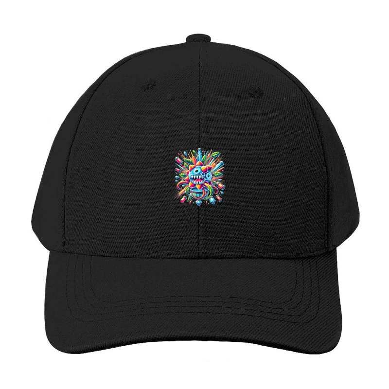 Vibrant Explosive Monster Graffiti Art Baseball Cap