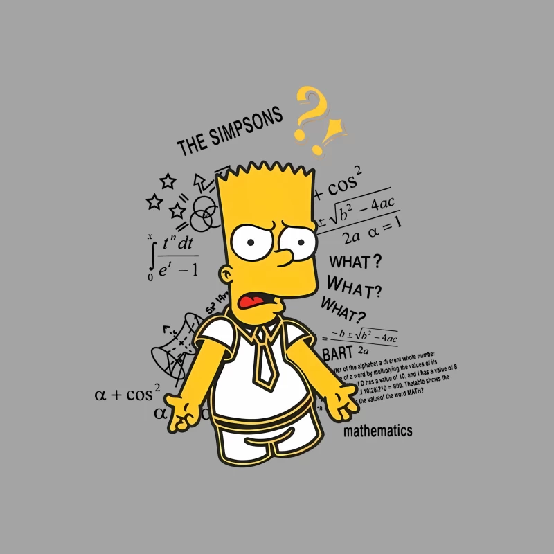 Verwirrter gelber Cartoon-Junge Herren T-Shirt