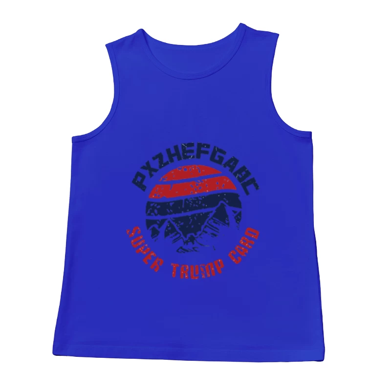 Berg, Super Trumpf Karte, Grafikdesign Herren Tanktops