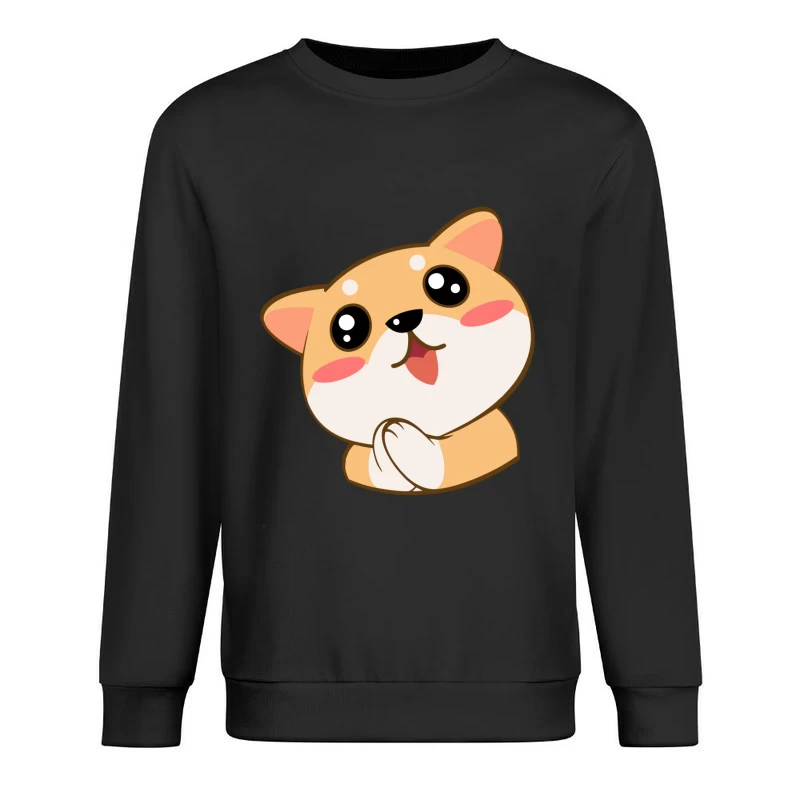 Niedlicher Cartoon-Welpe Herren Pullover Sweatshirt