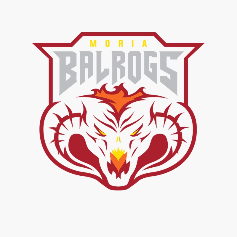 Moria Balrogs: Fiery Demon Sports Team Logo Cotton Tote Bag