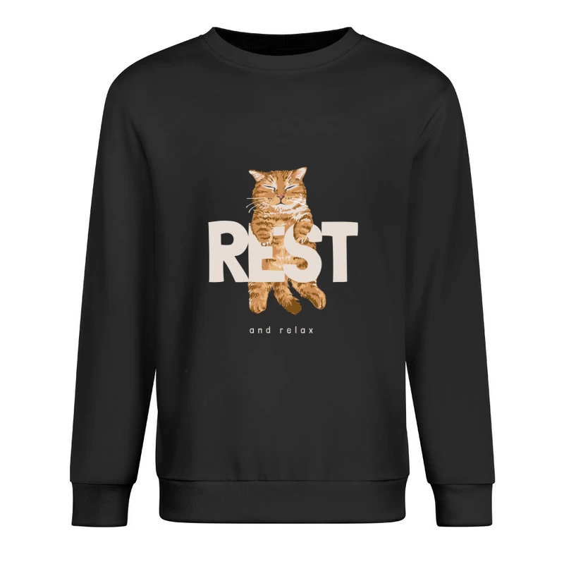Entspannen Sie sich mit einem schlafenden Kätzchen Herren Pullover Sweatshirt