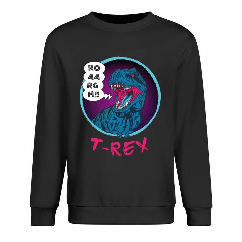 Neon T-Rex Power Male Pullover Sweatshirt