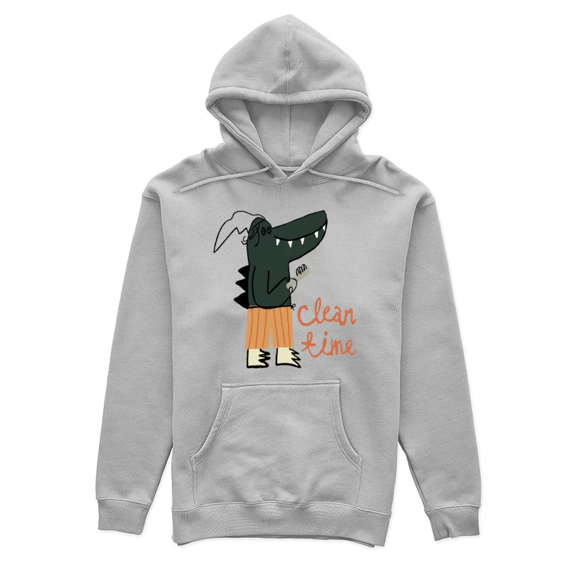 Krokodil mit Zahnbürste: Saubere Zeit Damen Pullover Hoodie
