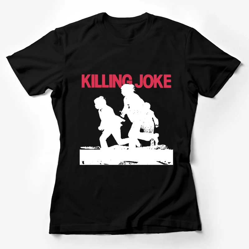 Killing Joke Post-Punk Album Cover with White Silhouettes Female T-Shirt