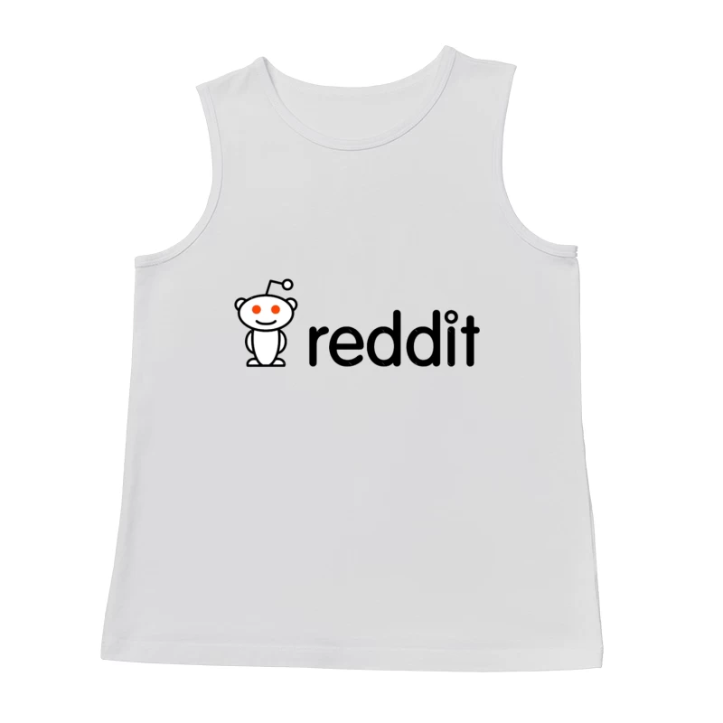 Reddit Logo with Snoo Mascot Male Tank Top