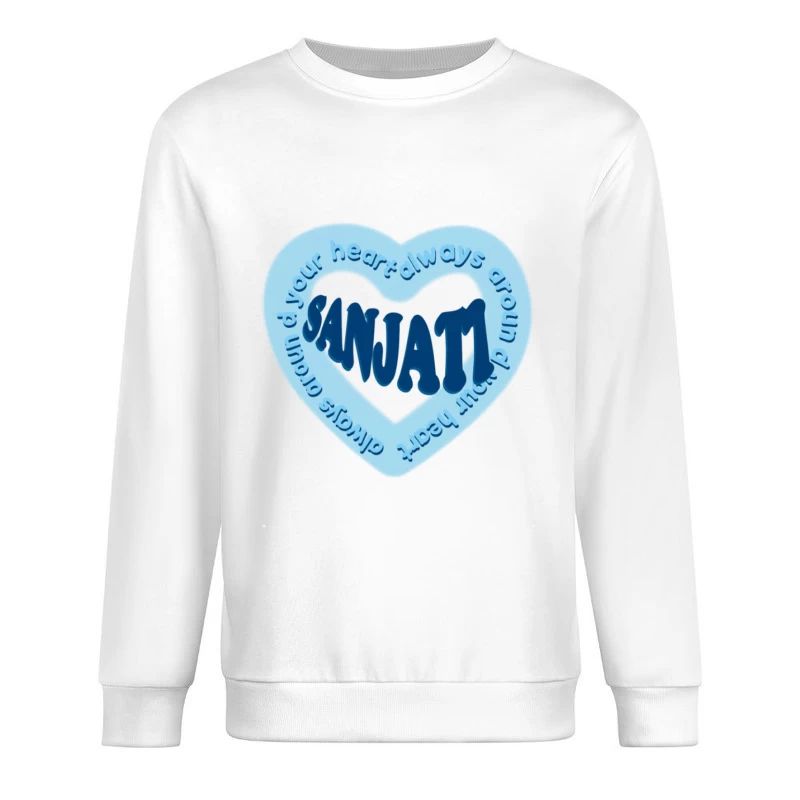 Herzmuster mit Schriftzug Herren Pullover Sweatshirt