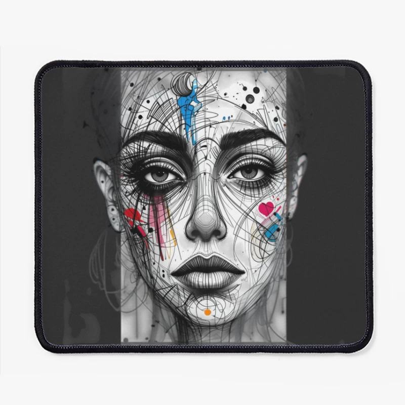 Abstract girl statue Mouse Pad