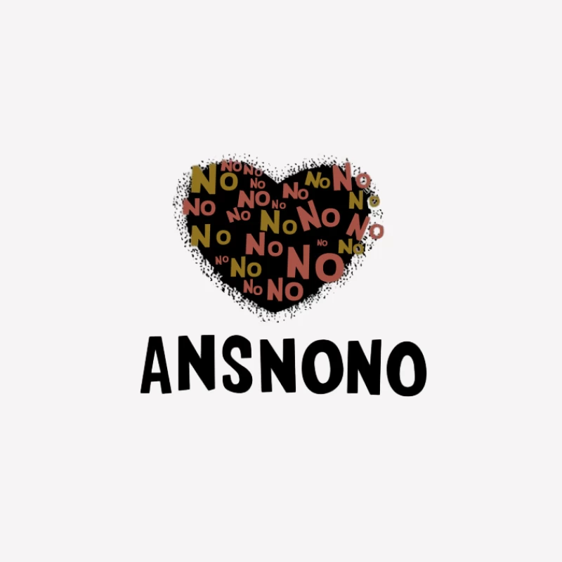 Design artistique avec cœur de 'Non' Homme T-Shirt