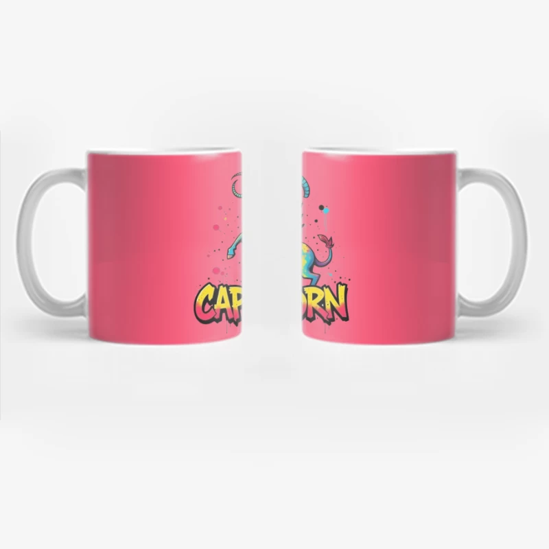 Vibrant Capricorn Zodiac Art Coffee Mug